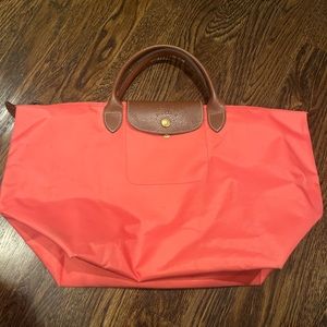 Pink Longchamp tote bag